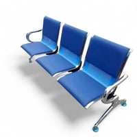 كراسي انتظار ثلاثية "مودرن" جلد