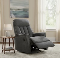 كرسي الاسترخاء الهزاز والدوار لون رصاصي