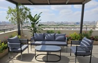 جلسة خارجية "تراس مودرن" - 7 أشخاص لون رمادي