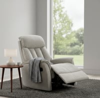 كرسي الاسترخاء الهزاز والدوار لون بيج