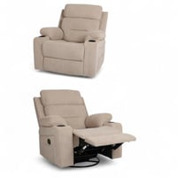 كرسي الاسترخاء الملكي لون كريمي هزاز ودوار لون