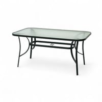 طاولة طعام خارجية زجاج ثلجي