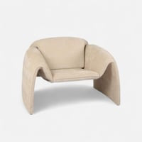 كنبة "أوريانا" الانسيابية المخملية لون بيج