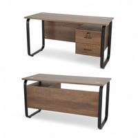 مكتب عمل خشبي مع أدراج وقفل