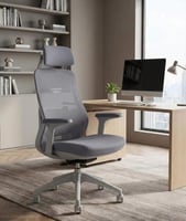 كرسي مكتب مريح بظهر شبكي ومسند للرأس