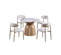 طقم طاولة طعام "أورورا" الدائرية 4كرسي