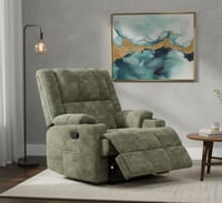 كرسي الاسترخاء المخملي لون عشبي