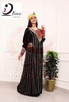 جلابية عسيري كريب ملكي فاخر