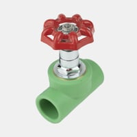 محبس إيقاف إنجليزي - 25 مم - يد أحمر/كروم