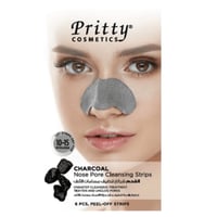 شرائح بريتي لتنظيف مسامات الأنف بالفحم - 6 شرائح