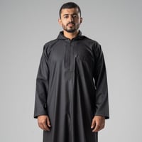 ثوب مغربي ( اسود )