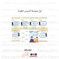 اول متوسط- ف/١- لغتي- الدروس اللغوية