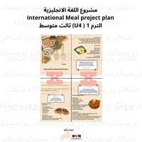 مشروع اللغة الانجليزية International Meal project...