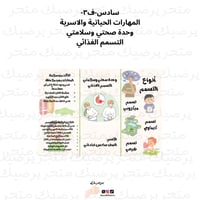 سادس-ف٣- المهارات الحياتية والاسرية وحدة صحتي وسلا...