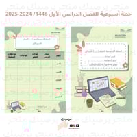 خطة أسبوعية للترم الأول 1446 هـ \2024-2025م نمط أخ...