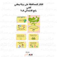 افكار للمحافظة على بيئة وطني لغتي رابع الابتدائي ف...