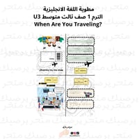 مطوية اللغة الانجليزية الترم 1 صف ثالث متوسط U3 Wh...