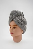 منشفة مايكرو فايبر للرأس من Jodie Co - رمادي مع حز...