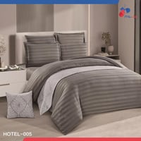 مفرش هوتيل (005) فندقي فاخر نفرين رمادي غامق - 9 ق...