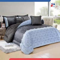 مفرش مخمل فرو شتوي مشجّر نفرين 8 قطع