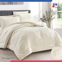 مفرش (Chicago 03) فاخر 6 قطع بتصميم جاكار أنيق