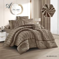 بكج مفرش نفرين 7 قطع - لحاف + شرشف مغاط + 4 أكياس...