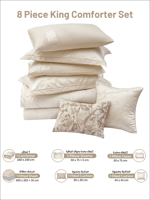 مفرش دونتيلا جاكار من 8 قطع نفرين