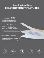 مفرش دونتيلا جاكار نفرين من 8 قطع