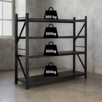 استاند رفوف مستودع 200*200*60 لون اسود 300 كيلو تح...