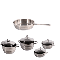 طقم قدور تركي 9قطع استيل سماكة اعلى