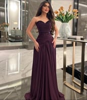 فستان شيفون جورجيت تطريز يدوي