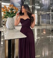 فستان شيفون جورجيت تطريز يدوي