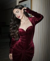 فستان سهره عودي مخمل رقي من miar fashion