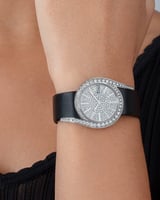 ساعه بياجيت نسائي جلد اسود