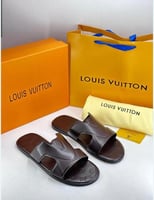 سليبر لويس فيتون رجالي بني محروق