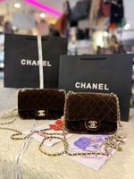 شنطه شانيل مخمل ماستر حجمين