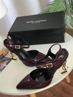 كعب سان لوران عنابي