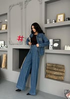 طقم ميوميو قطعتين جينز غامق