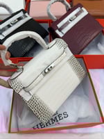 شنطه بيركن هرمز لوقو فضي كوالتي