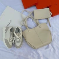 طقم جامعه شنطه وشوز ابيض