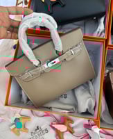 شنطه بيركن هرمز لوقو فضي كوالتي مقاس30