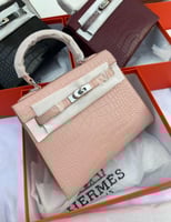 شنطه بيركن هرمز لوقو فضي كوالتي