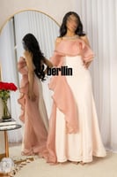 فستان سهره اوف شولدر مميز باكسسوار