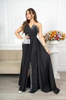 فستان سهرة توب مميز بتطريز فخم لون اسود