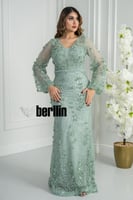 فستان سهرة تيفاني فاخر مطرّز ثلاثي الأبعاد بتصميم...