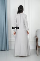 جلابية قطعتين مغربي مميزة بتطريز وفصوص فضي لون رصا...