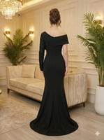 فستان طويل سهرة "أوركيد الأسود" سحر الأناقة الأرست...