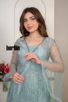 فستان سهرة ملكي طويل باللون تركواز المائي (الأكوا)...