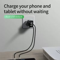 بيسوس | شاحن جداري ميني بمدخلين يو اس بي | CCFS-S0...