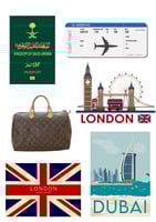 ستيكرات شنطة السفر